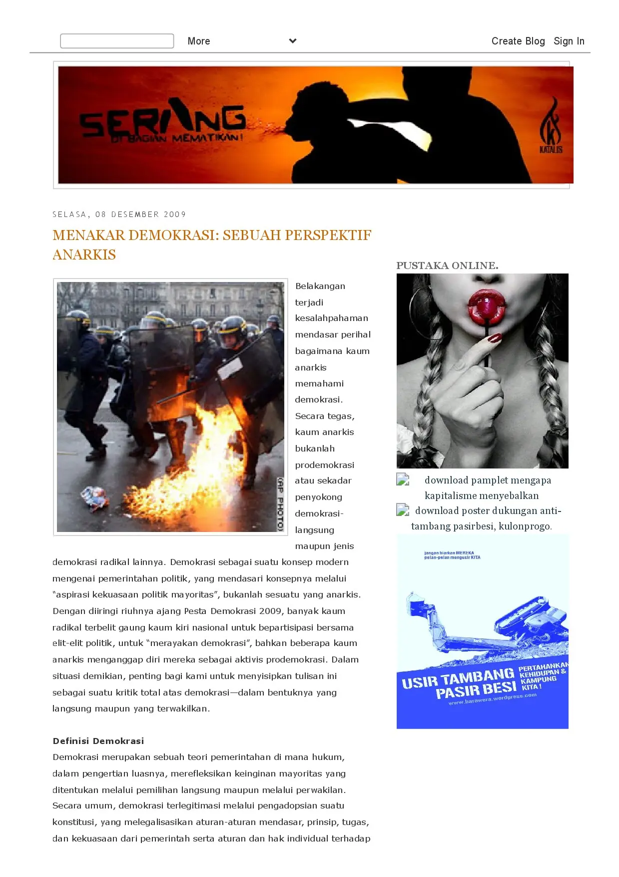 Menakar Demokrasi: Sebuah Perspektif Anarkis