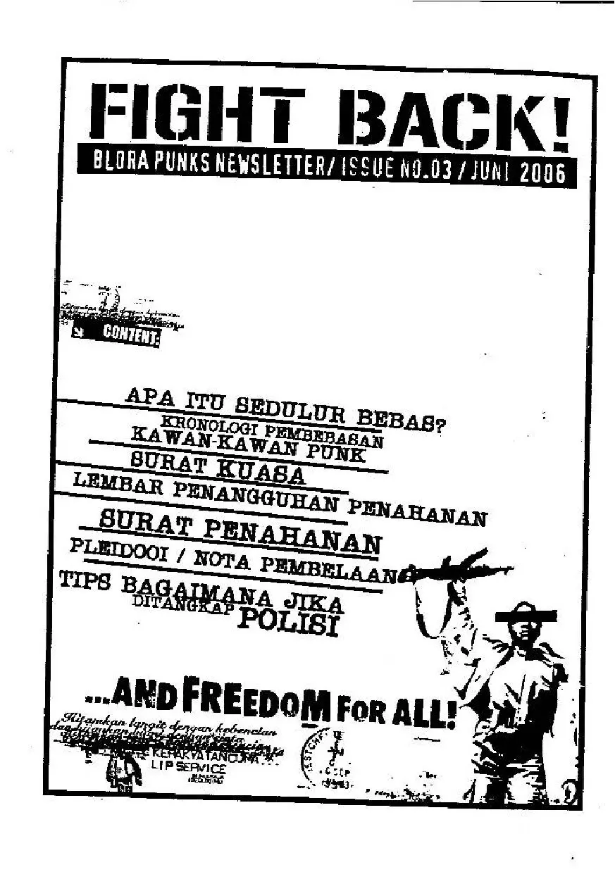 Blora Punk Newsletter Vol. 3: Fight Back! 