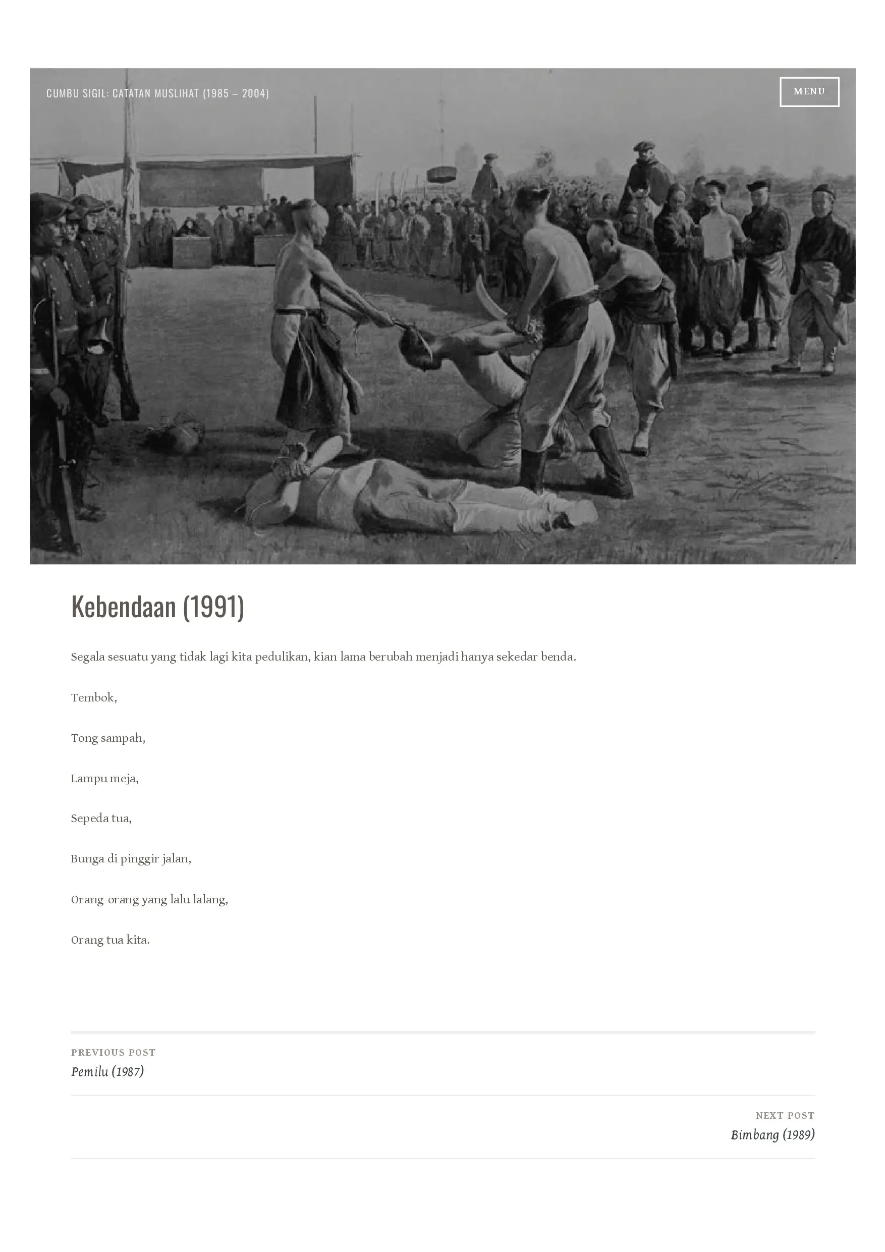 Kebendaan (1991)