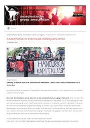 Anarchisme In Indonesië Infobijeenkomst