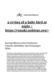 Burung Minerva dan Proletariat: Sejarah, Dialektika, dan Perjuangan Kelas