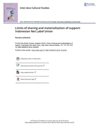Limits of sharing and materialization of support: Indonesian Net Label Union