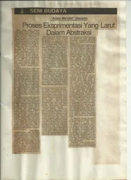 Danarto's "Adam Ma'rifat": An experimentation carried away into abstraction