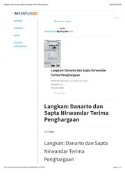 Langkan: Danarto dan Sapta Nirwandar Terima Penghargaan (Balcony: Danarto and Sapta Nirwandar Receive Awards)