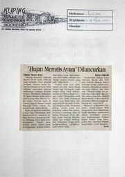"Hujan Menulis Ayam" Diluncurkan ("Hujan Menulis Ayam" Book Launch)