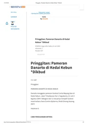 Pringgitan: Pameran Danarto di Kedai Kebun *Dikbud (Pringgitan: Danarto's Exhibition at Kedai Kebun *Ministry of Education and Culture)