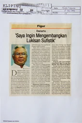 Danarto: 'Saya Ingin Mengembangkan Lukisan Sufistik' (Danarto: 'I want to Develop Sufi Painting')