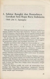 Around the Rise and Fall of the Indonesian New Art Movement