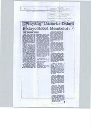 "Wayang" Danarto Dalam Bedoyo Robot Membelot (Danarto's "Wayang" in Bedoyo Robot Membelot)