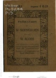 Pangkataion ni Si Soengkoen dohot Si Aloes