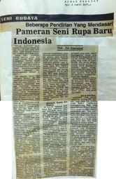 Underlying standpoints prior to the exhibition of Indonesian New Art