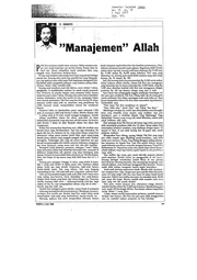 "Manajemen" Allah (Allah "Management")