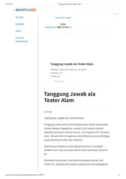 Tanggung Jawab ala Teater Alam (Taking Responsibility à la Teater Alam)