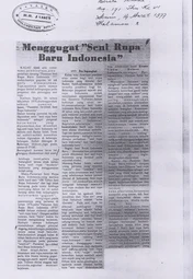 Issuing disapproval towards The Indonesia New Art Movement