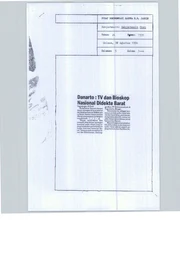 Danarto: TV dan Bioskop Nasional Didekte Barat (Danarto: National TV and Cinema is Dictated by the West)