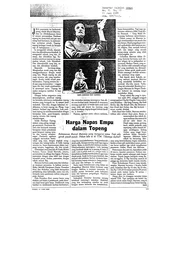 Harga napas empu dalam topeng (Price of the master's breath in a mask)