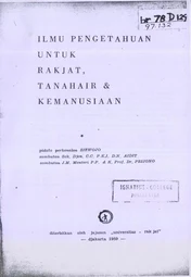 Ilmu Pengetahuan untuk Rakyat, Tanah Air, dan Kemanusiaan (Universitas Rakyat)