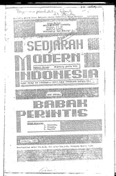 Sedjarah Modern Indonesia