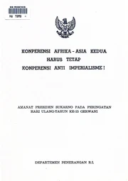 Konperensi Asia-Afrika Kedua Harus Tetap Konperensi Anti Imperialisme!