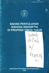 Bahan penyuluhan Bahasa Indonesia Di Timor Timur