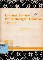 Lontarak Patturio Patturioloangari Tutalloka (sejarah Tallo)