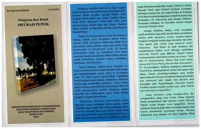 Pelajaran dari kisah meurah pupok (Seri Informasi Budaya Nomor 33 Tahun 2013)