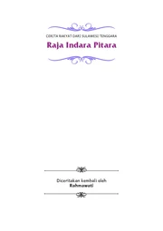 Raja Indara Pitara : cerita rakyat dari Sulawesi Tenggara