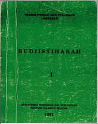 Transliterasi dan terjemah Lontarak Budiistiharah I