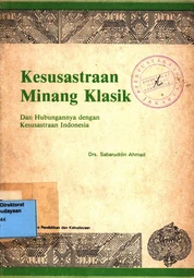 Kesusastraan Minang klasik dan hubungannya dengan kesusastraan Indonesia