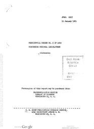 Presidential decree no. 5 of 1960 concerning regional legislatures