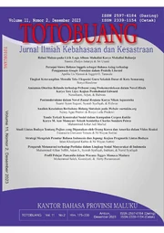 Totobuang: Jurnal Ilmiah Kebahasaan dan Kesastraan. Volume 11, Nomor 2, Desember 2023
