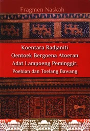 Koentara radjaniti oentoek bergoena atoeran adat Lampoeng peminggir, poebian dan toelang bawang