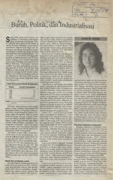 1993 074 31des 93 VEDI HADIZ Buruh, Politik, Dan Industrialisasi I, Pikiran Rakyat