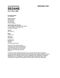 Jurnal Kajian Perburuhan Sedane Vol 3 No 2 2005
