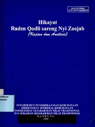 Hikayat Raden Qodli sareng Nyi Zaojah (kajian dan analisis)