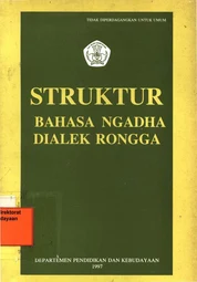 Struktur bahasa Ngadha dialek Rongga