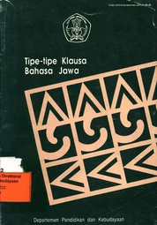 Tipe-tipe klausa Bahasa Jawa