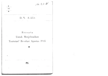 Bersatu Untuk Menjelesaikan Tuntutan² Revolusi Agustus 1945