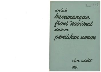 Untuk Kemenangan Front Nasional dalam Pemilihan Umum (dan Kewadjiban Mengembangkan Kritik serta Meninggikan Tingkat Ideologi Partai)