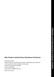 Buku Panduan Advokasi Kasus Penyiksaan di Indonesia