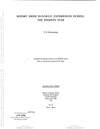 Report from Banaran: experiences during the people's war / [by] T. B. Simatupang. Translated by Benedict Anderson and Elizabeth Graves. With an introd. by John R. W. Smail