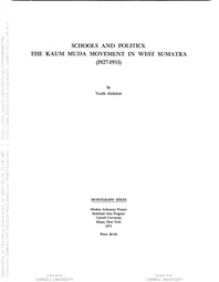 Schools and politics: the Kaum Muda movement in West Sumatra (1927-1933).