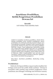 Anarkisme Pendidikan, Kritik Pengelolaan Pendidikan Dewasa Ini